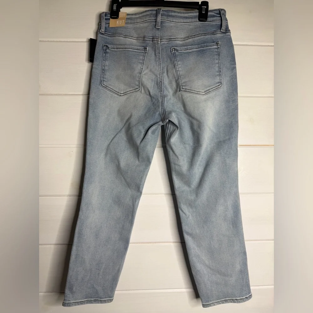 NWT Kut from the Kloth Catherine High Rise Crop Straight Jeans size 10 - Picture 4 of 7